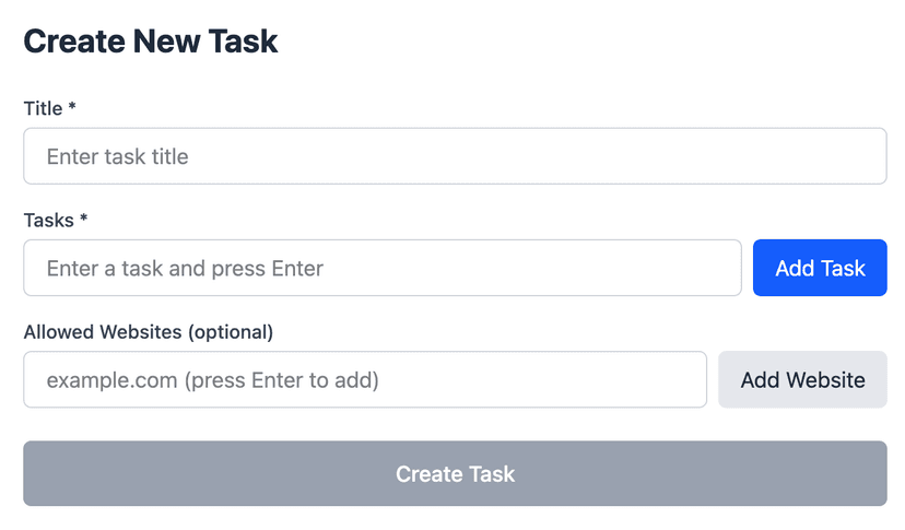Create Tasks